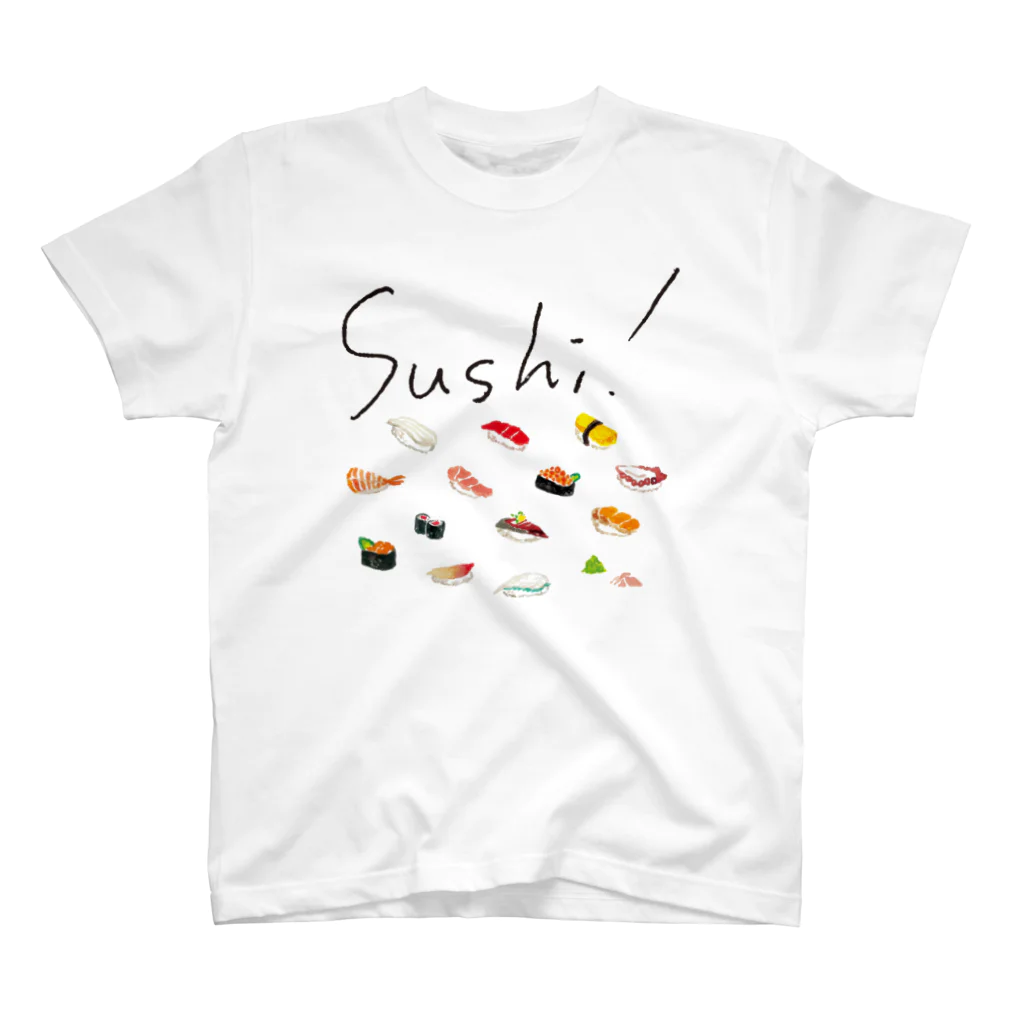 イラストによる食卓。のSushi! ＰＯＰなお寿司！ スタンダードTシャツ
