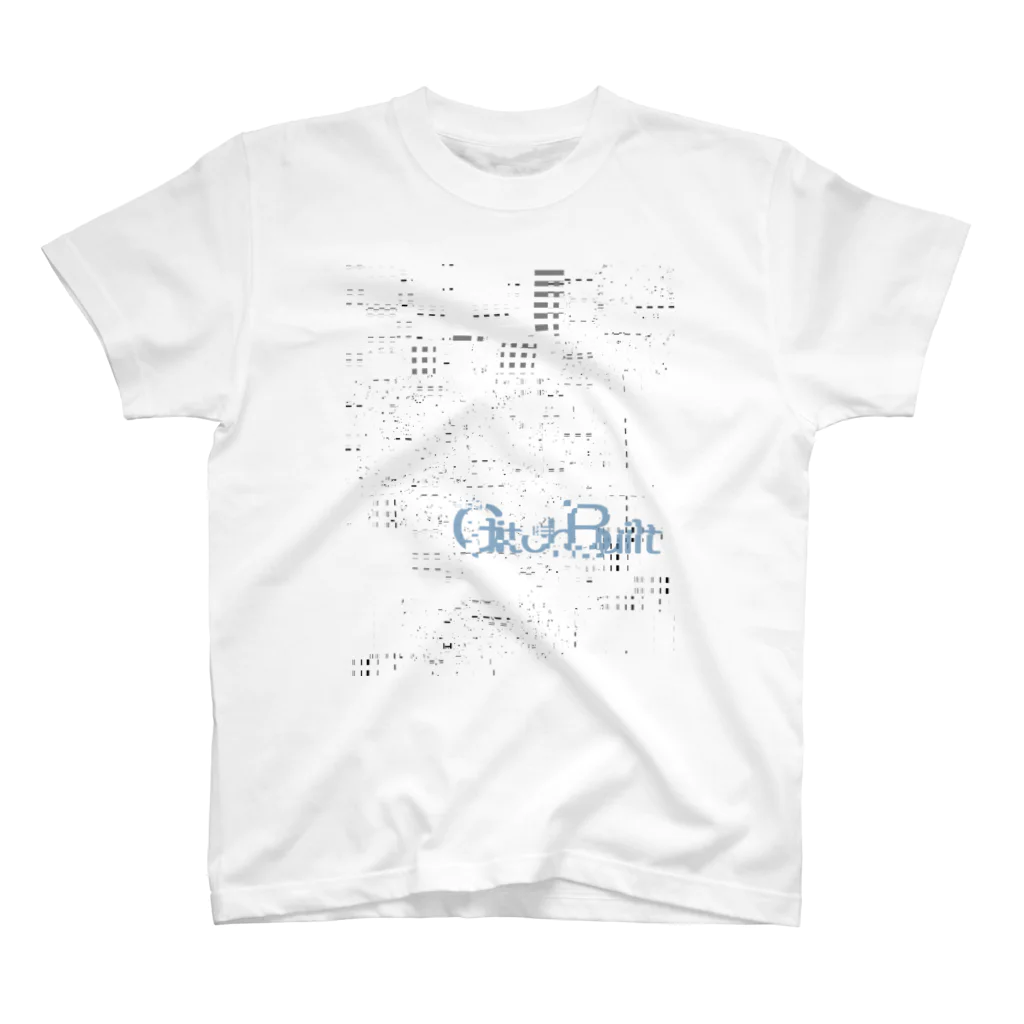 GlitchBuiltのWhite noise (GlitchBuilt Logo) Regular Fit T-Shirt