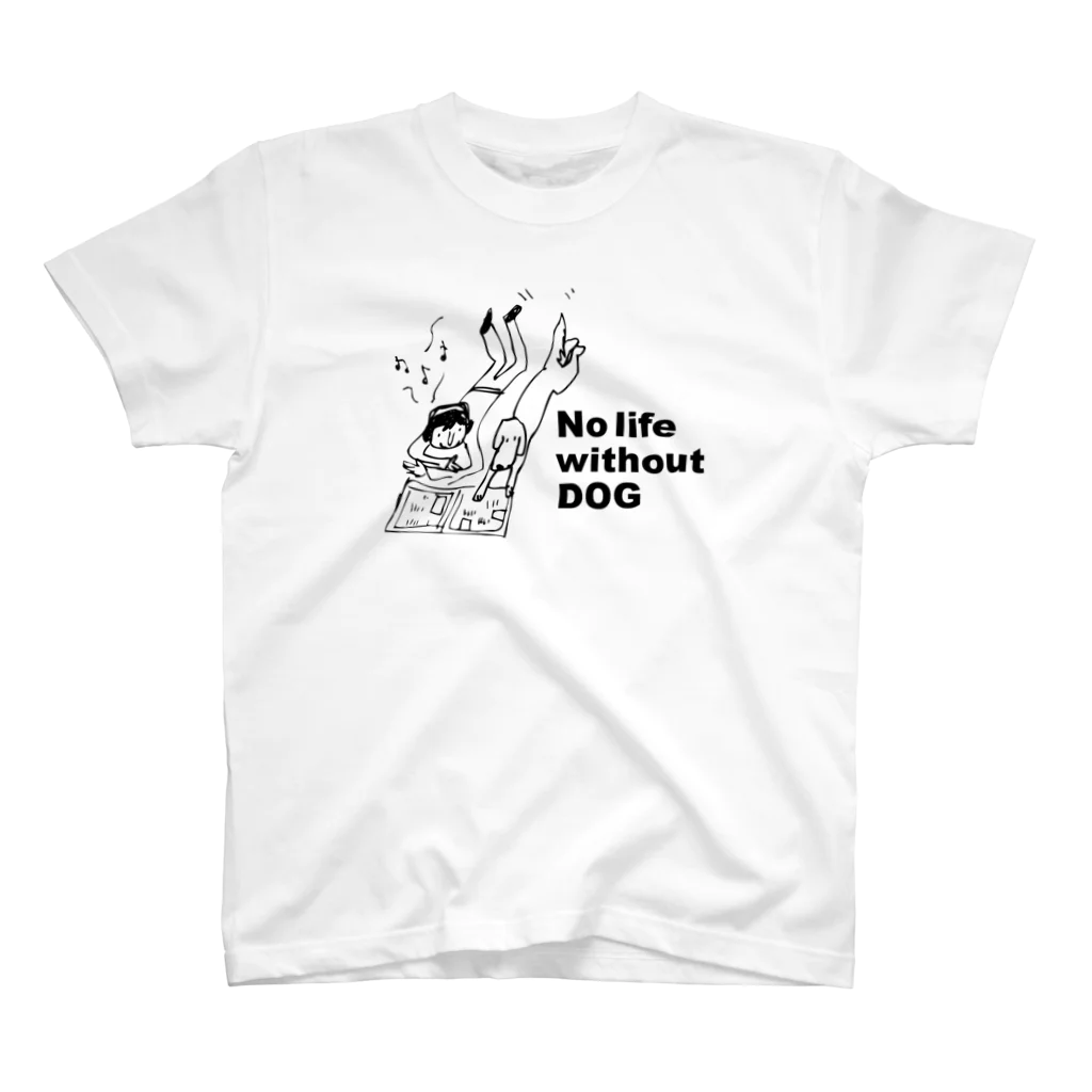 dapmamaの犬とわたしon the 新聞 スタンダードTシャツ