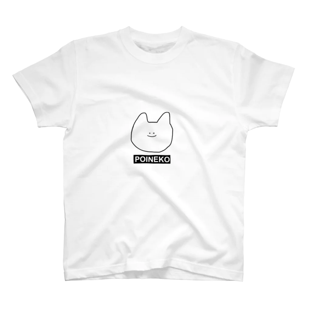 かふぃおれの店のぽいねこものくろてぃーしゃつ スタンダードTシャツ