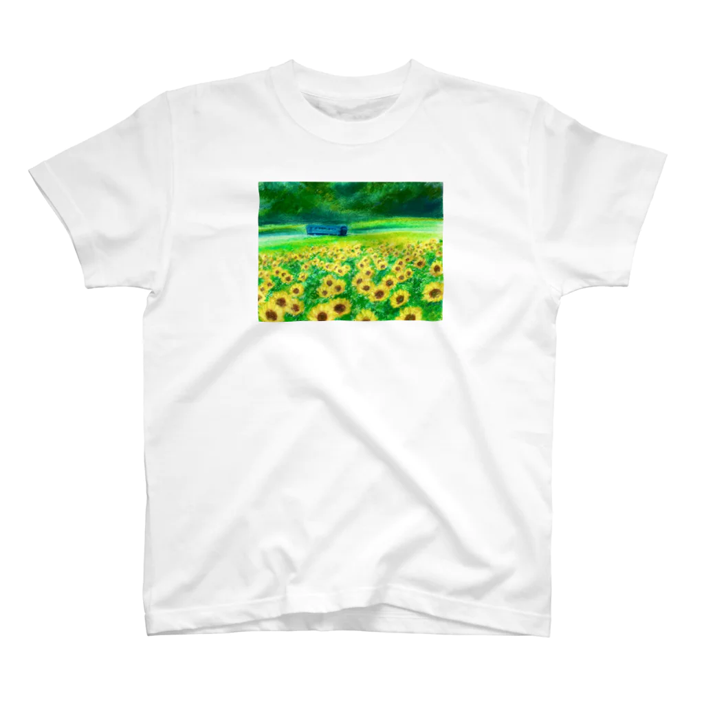 アートコミュニティー笑顔の花のひまわり Regular Fit T-Shirt