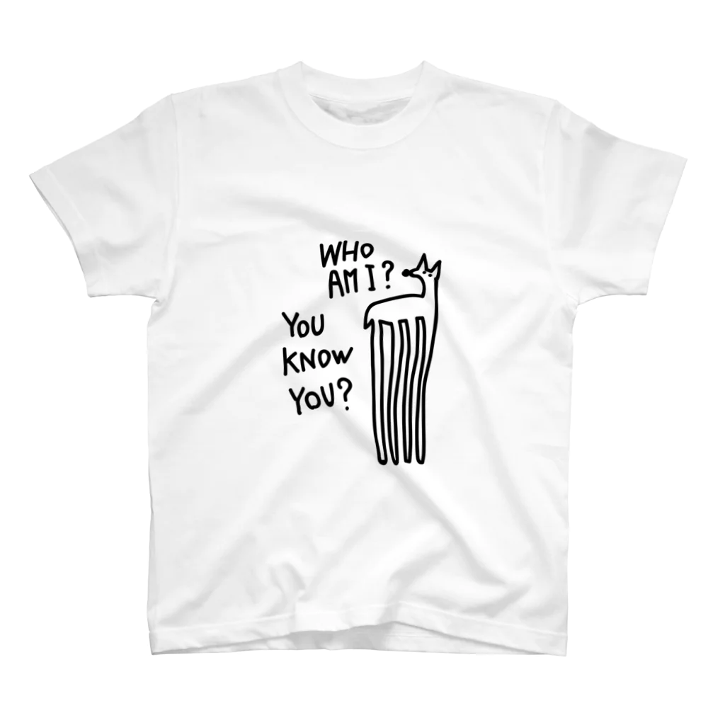 Shimiru.k's SHOP -しみるけいのおみせ-のWHO AM I ? Regular Fit T-Shirt