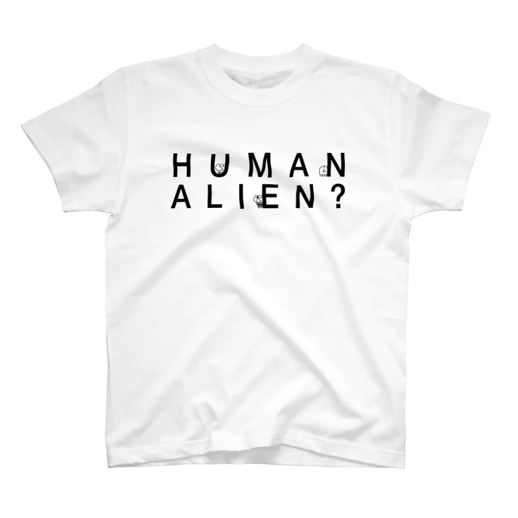 uchukunのHUMAN  ALIEN? Regular Fit T-Shirt