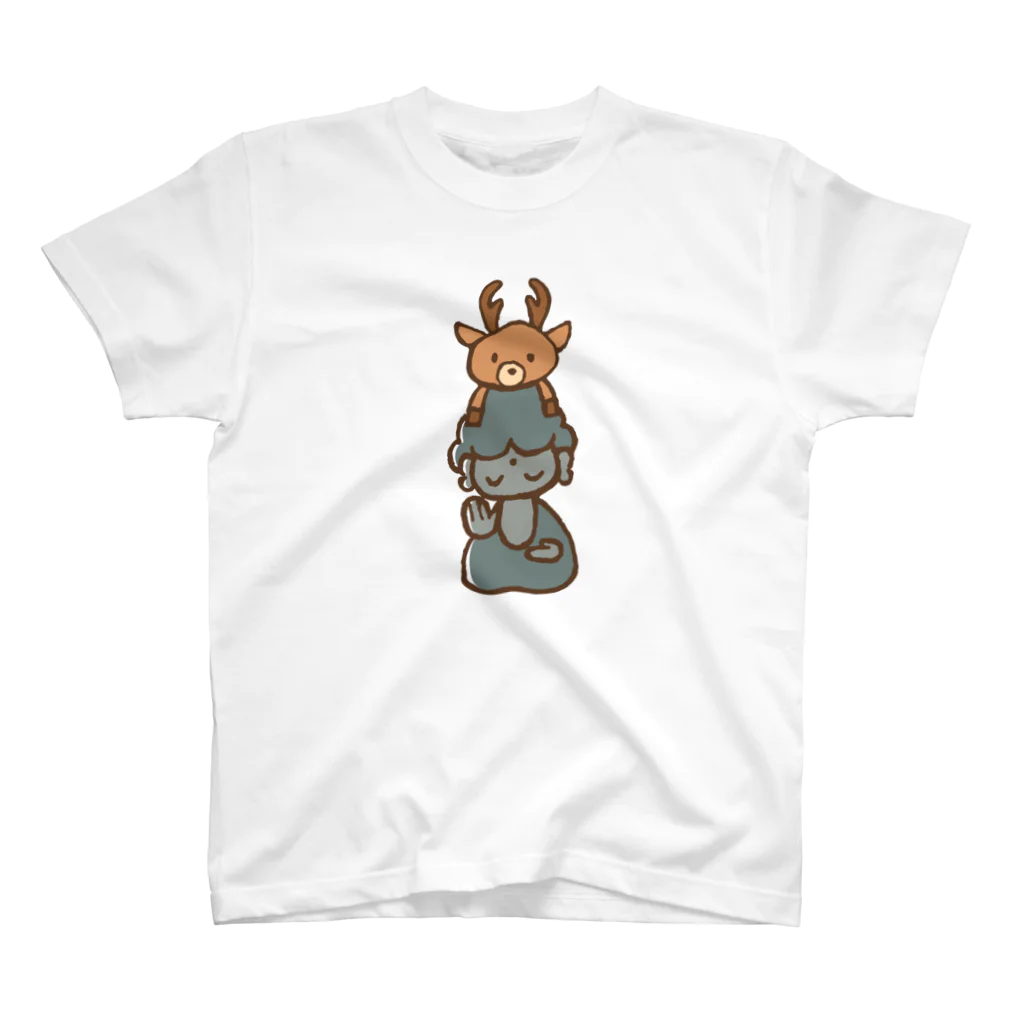 あずき缶の鹿と大仏さん Regular Fit T-Shirt