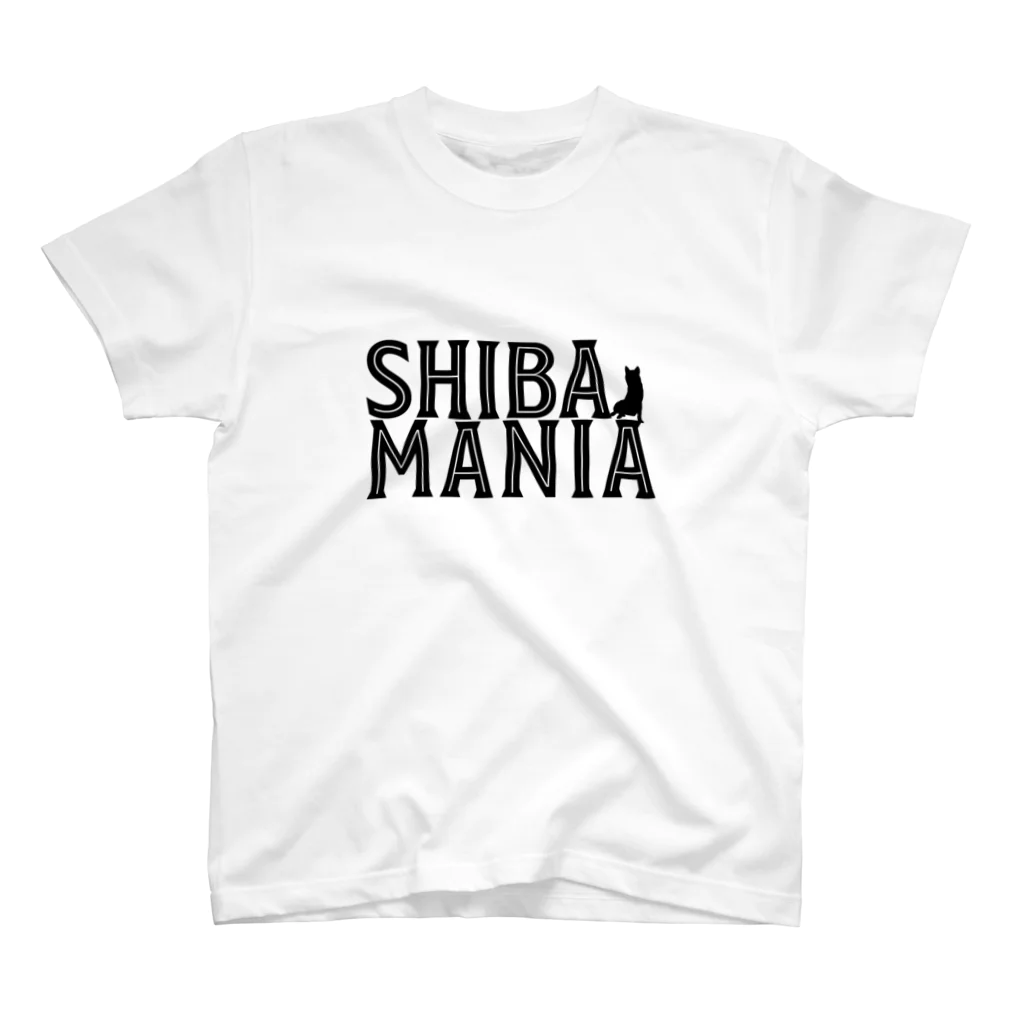 Atelier Pua laniのSHIBAMANIA 柴マニア 横座りver. 《黒文字》 スタンダードTシャツ