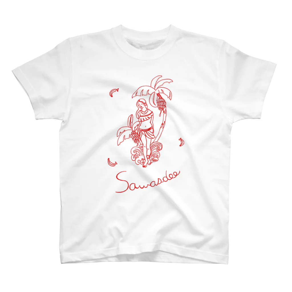 タイランドハイパーリンクス公式ショップのタイの妖怪「ナーンターニー」 レッド線 Regular Fit T-Shirt