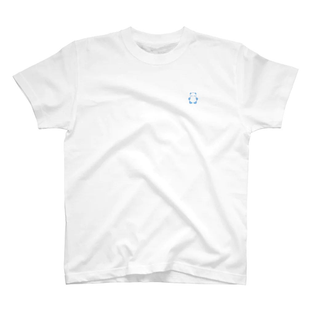 SIRO%(しろぱーせんと)のSIROPANDAワンポイント（Blue） Regular Fit T-Shirt