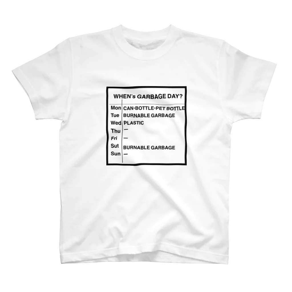 GOOD LIKE A GODのwhen's garbage day？ Regular Fit T-Shirt