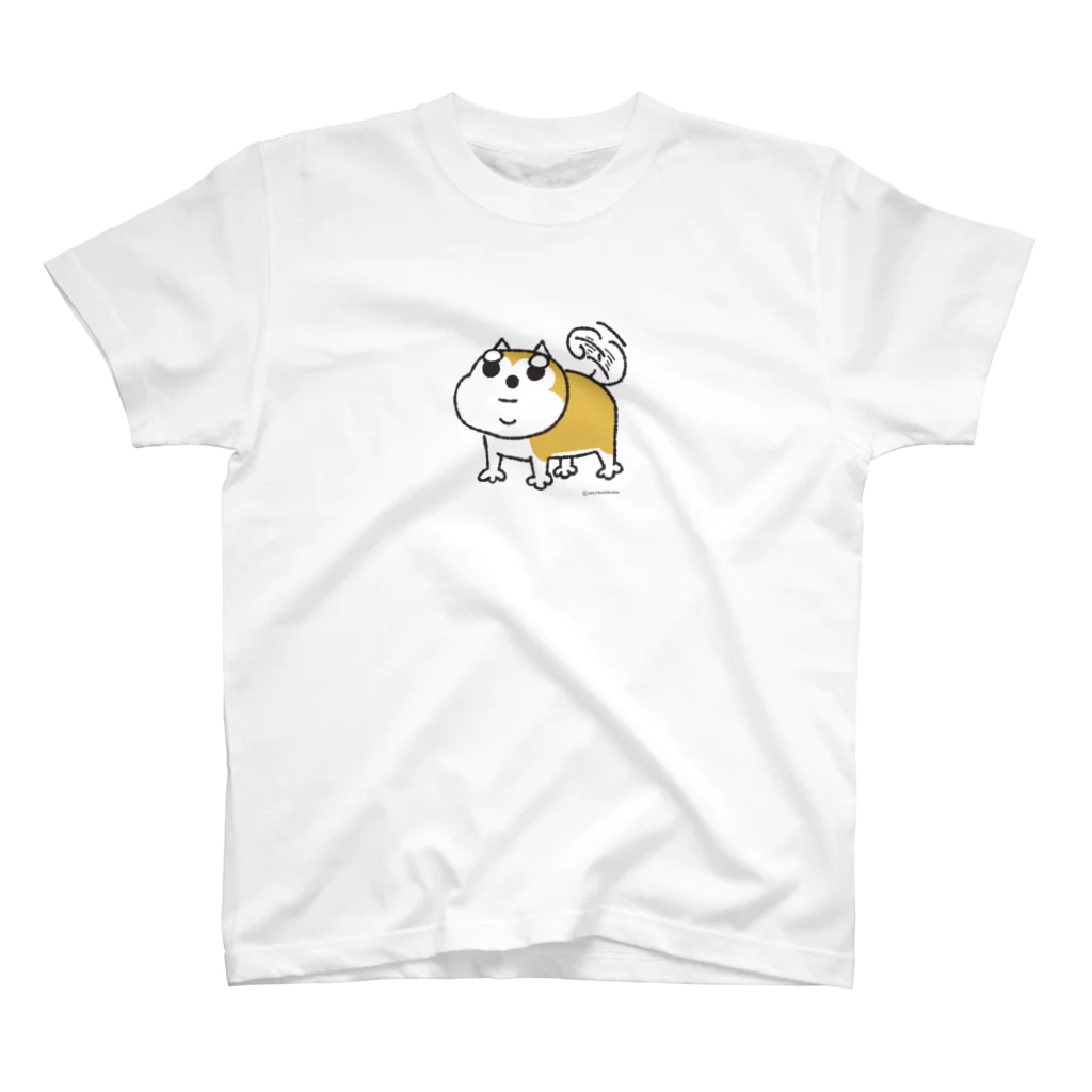 オムッチーのしっぽ振りふり柴犬かフゥちゃん スタンダードTシャツ