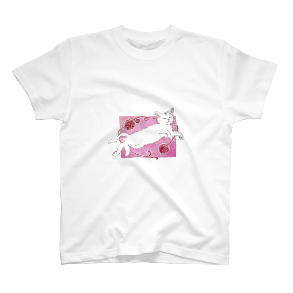 アートの綿毛のknit（猫の絵ブログ） Regular Fit T-Shirt