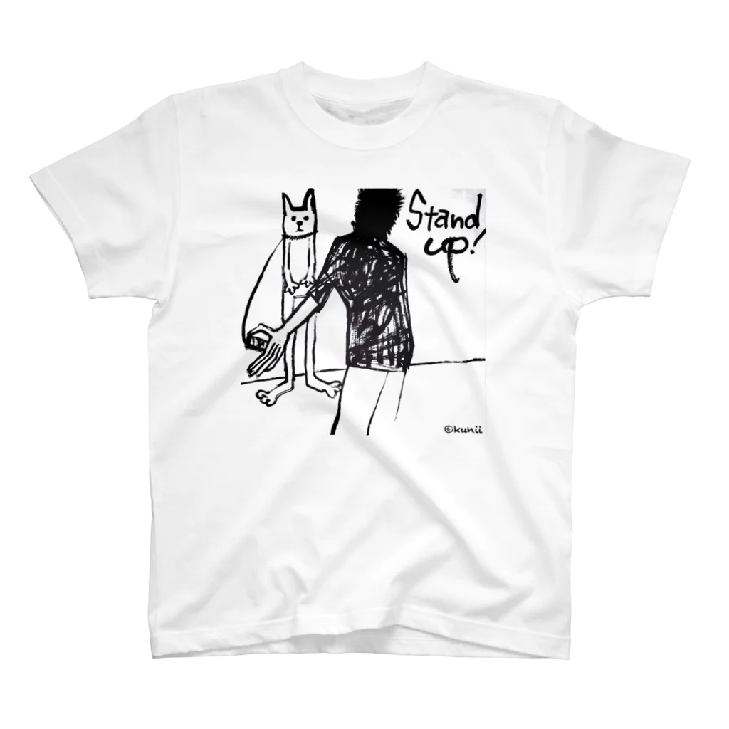 PUNK TV ART SHOPのstand up Regular Fit T-Shirt