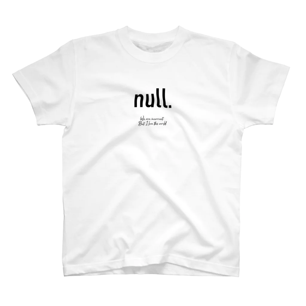 u say...のnull. [T-shirt - Black logo] スタンダードTシャツ