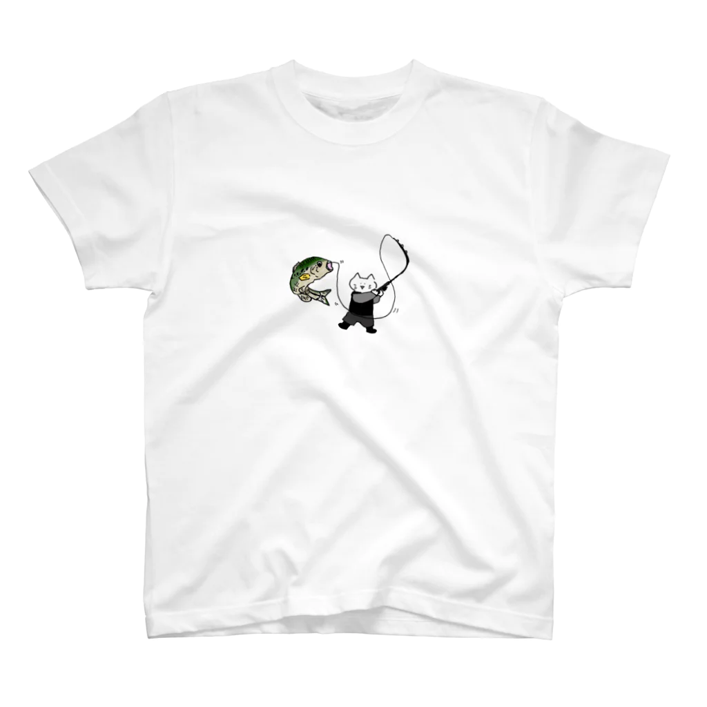 にどねちゃん🐣の釣りねこ スタンダードTシャツ