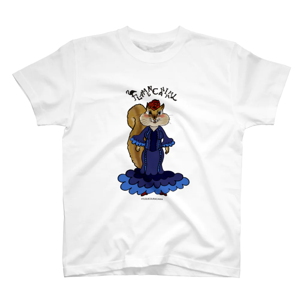 YUQUICO URACAWA(うらかわゆきこ)のFLAMENCANIMAL(リス) Regular Fit T-Shirt