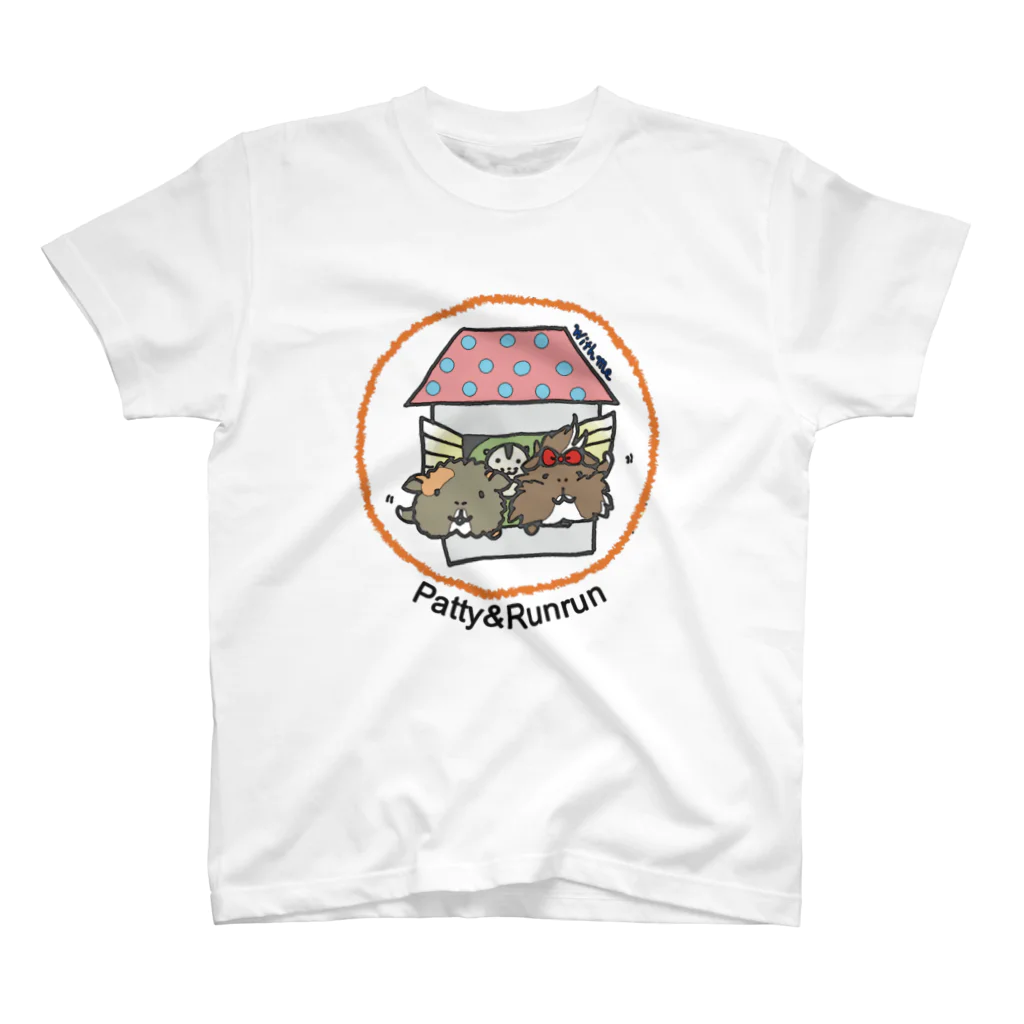 モルモット&小動物雑貨屋さん「パティ&ルンルン」のモルモット&ステップレミング💟 Regular Fit T-Shirt