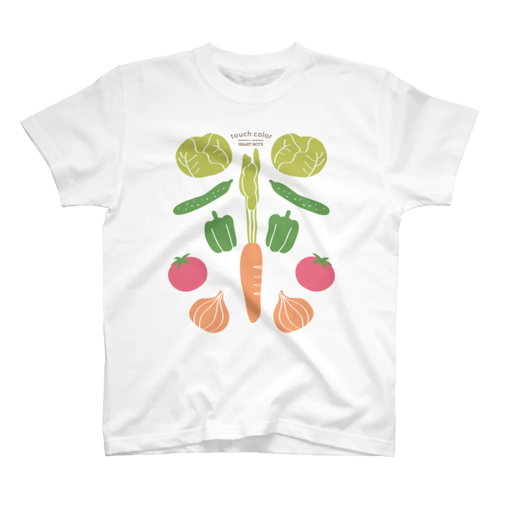 たっちからぁショップのなでなで（前面プリント）野菜ナチュラル スタンダードTシャツ