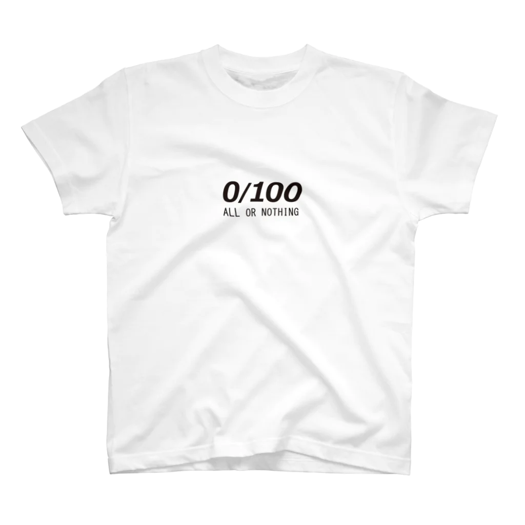 T-maniaのAll or Nothing  ０/100 Regular Fit T-Shirt