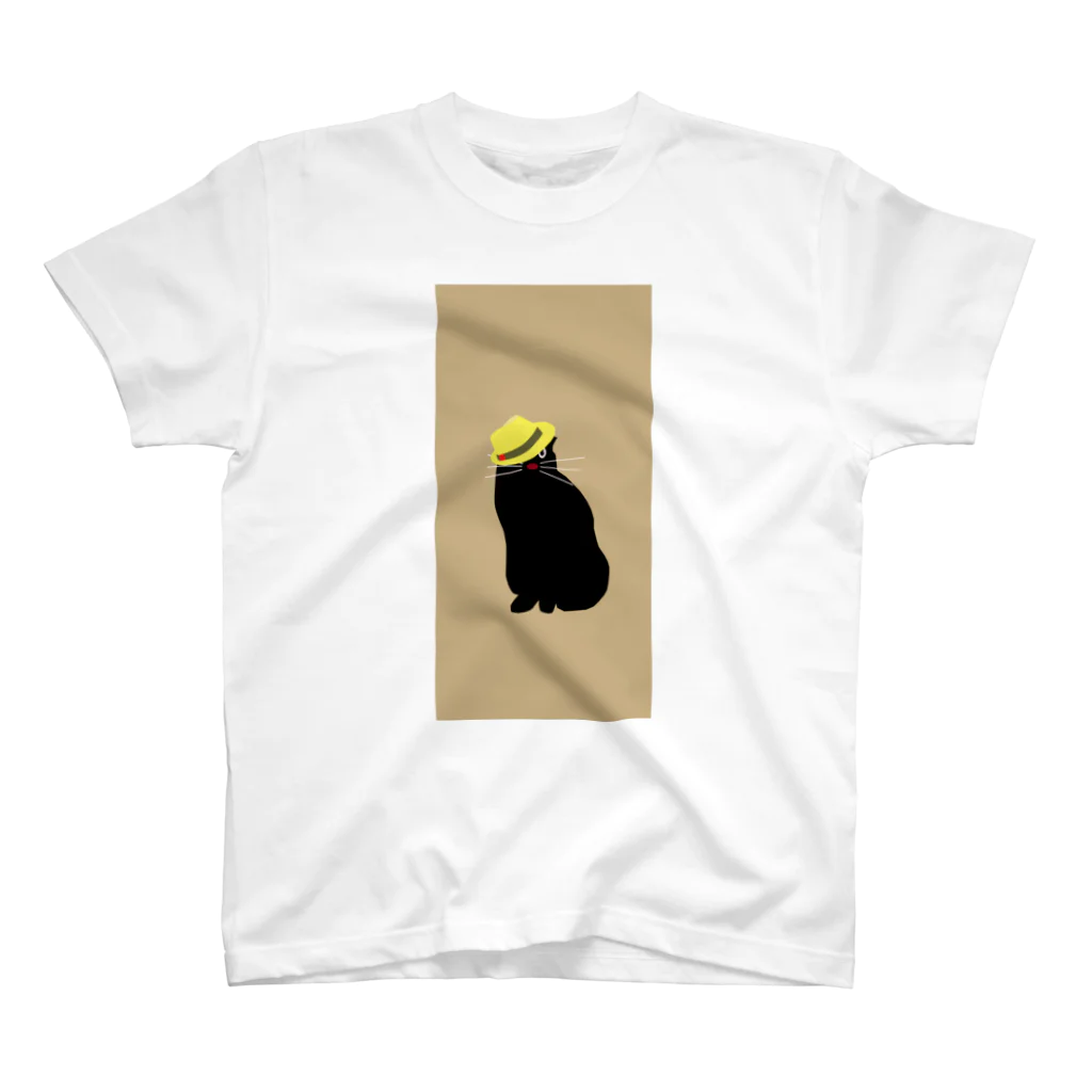 simplewaysのyellowhat_oncat_01 スタンダードTシャツ