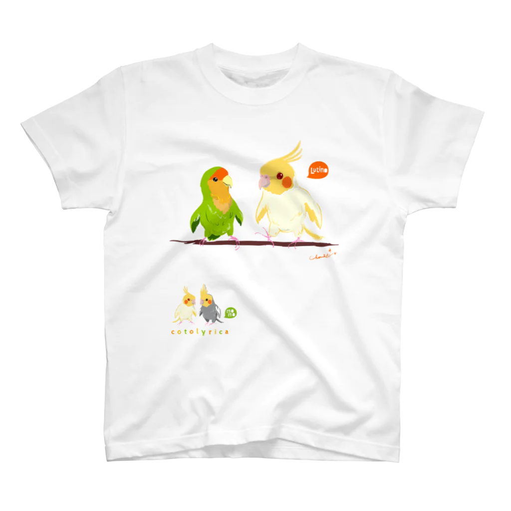 LittleLoroのCotolyrica ルチノーオカメインコとラブバード コザクラインコ Regular Fit T-Shirt