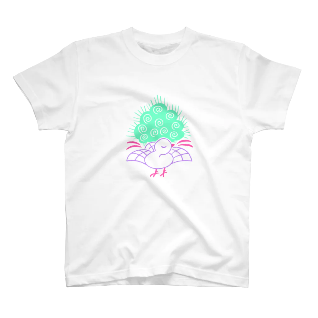 麻雀グッズ🀄️-kawaii mahjong-の麻雀🀄️一索(イーソー) スタンダードTシャツ