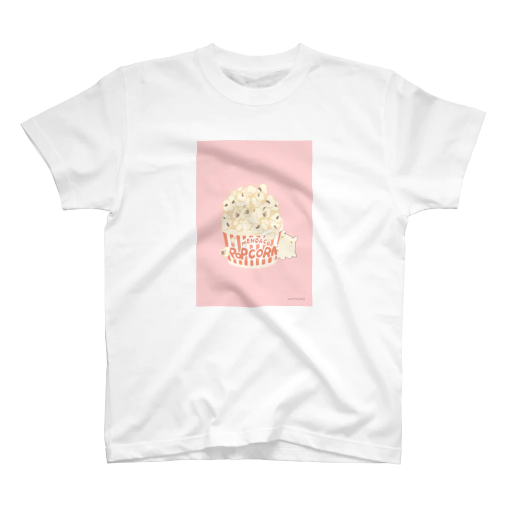 わたつみ。〜watatumi〜のめんだこくんのポップコーン スタンダードTシャツ