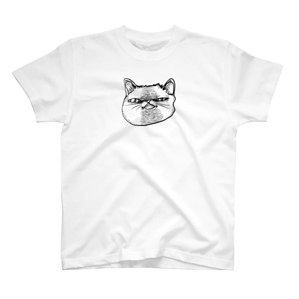 謎モノ店のやばい顔ねこ スタンダードTシャツ