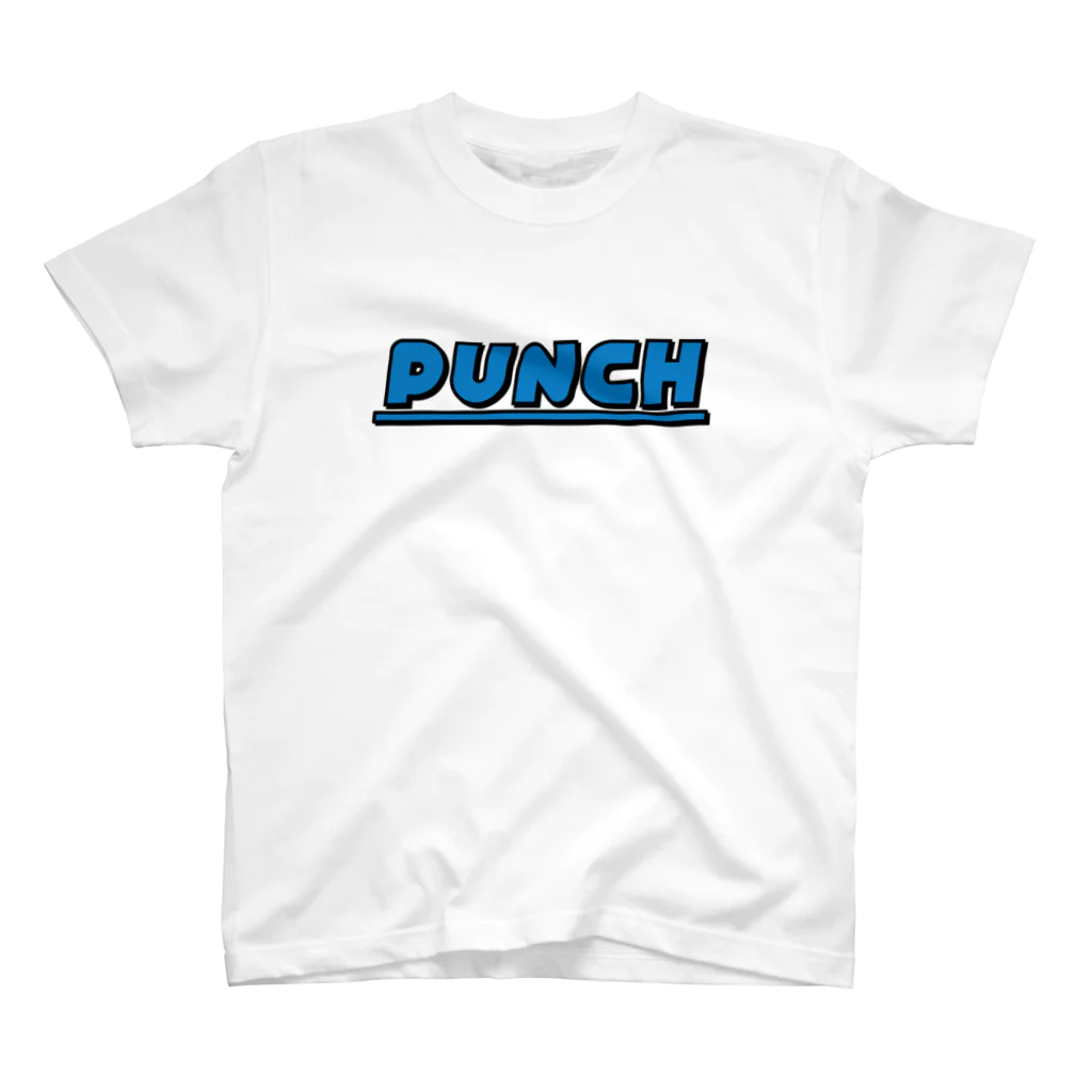 退化現象 硯出張所のPUNCH ブルー スタンダードTシャツ