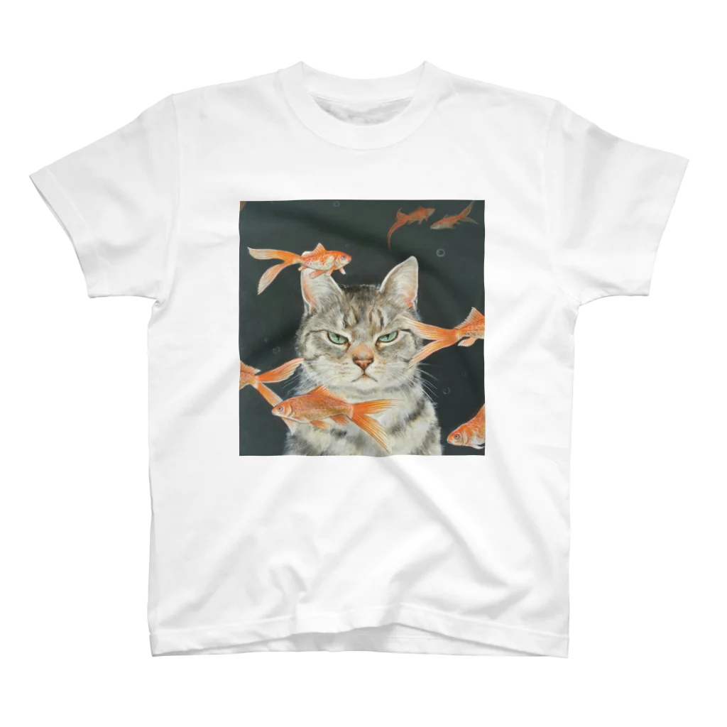 おちょぴの金魚と猫 Regular Fit T-Shirt