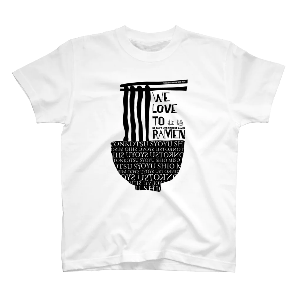 SPM DesignのWE LOVE TO RAMEN スタンダードTシャツ