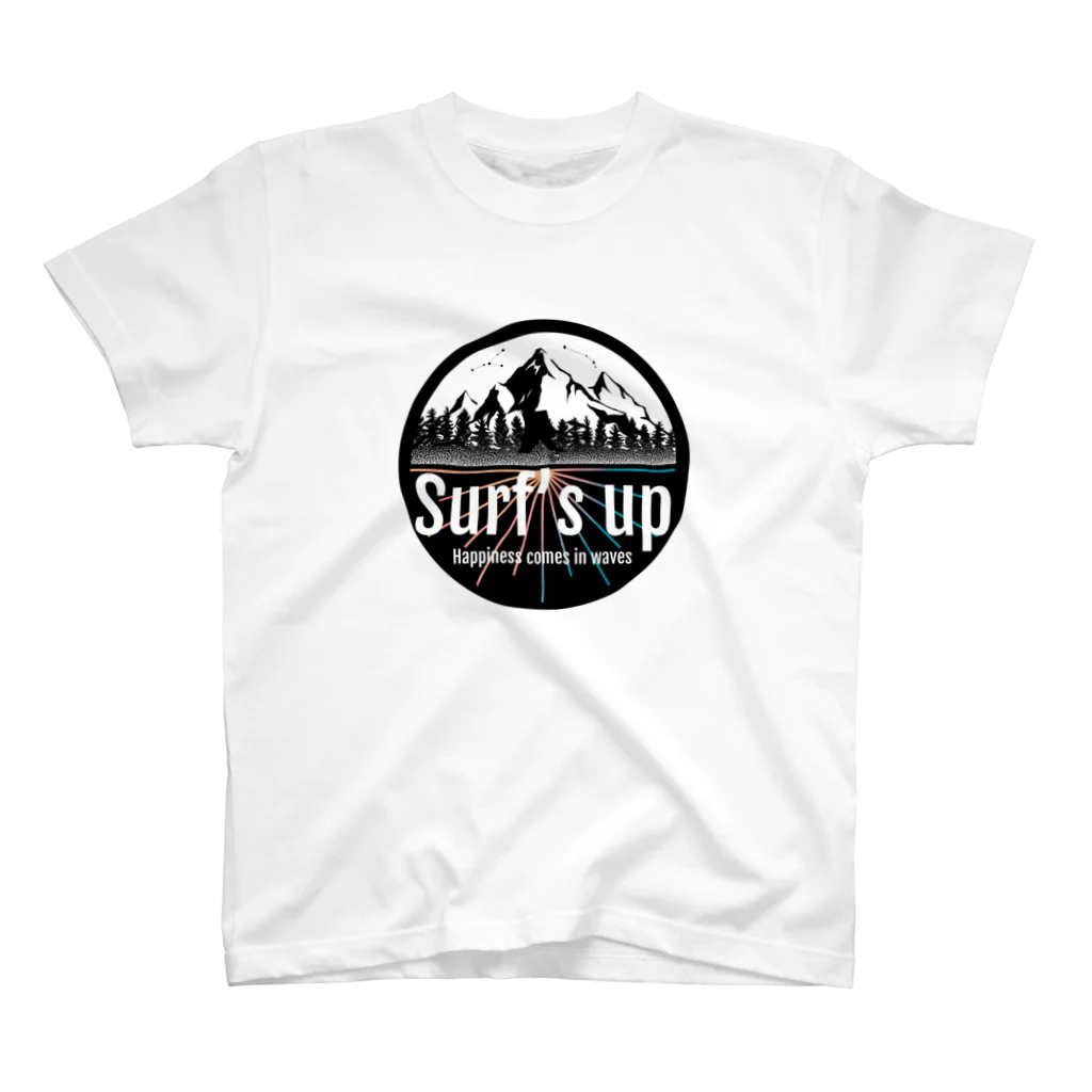 Surf’s up＊オリジナルデザインitemのSurf's up〜良い波がきた・black〜オリジナルデザイン Regular Fit T-Shirt