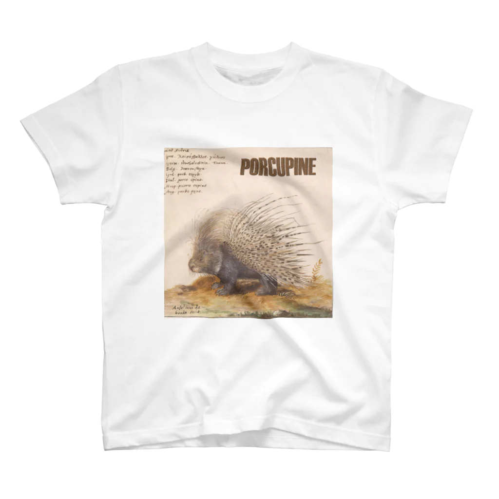 PALA's SHOP　cool、シュール、古風、和風、のPORCUPINE　ヤマアラシ スタンダードTシャツ