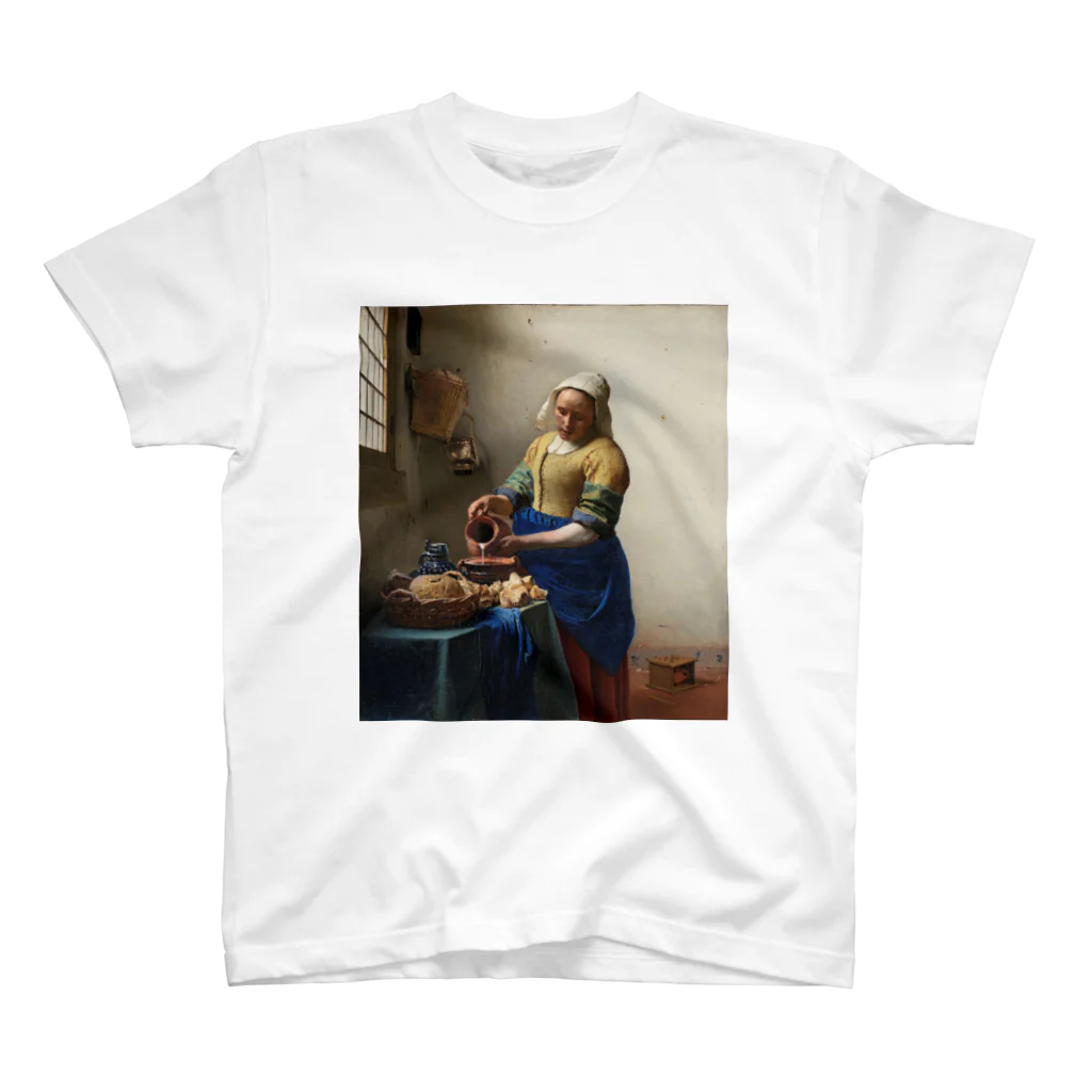 PALA's SHOP　cool、シュール、古風、和風、の牛乳を注ぐ女　Johannes Vermeer, ca. 1660 スタンダードTシャツ