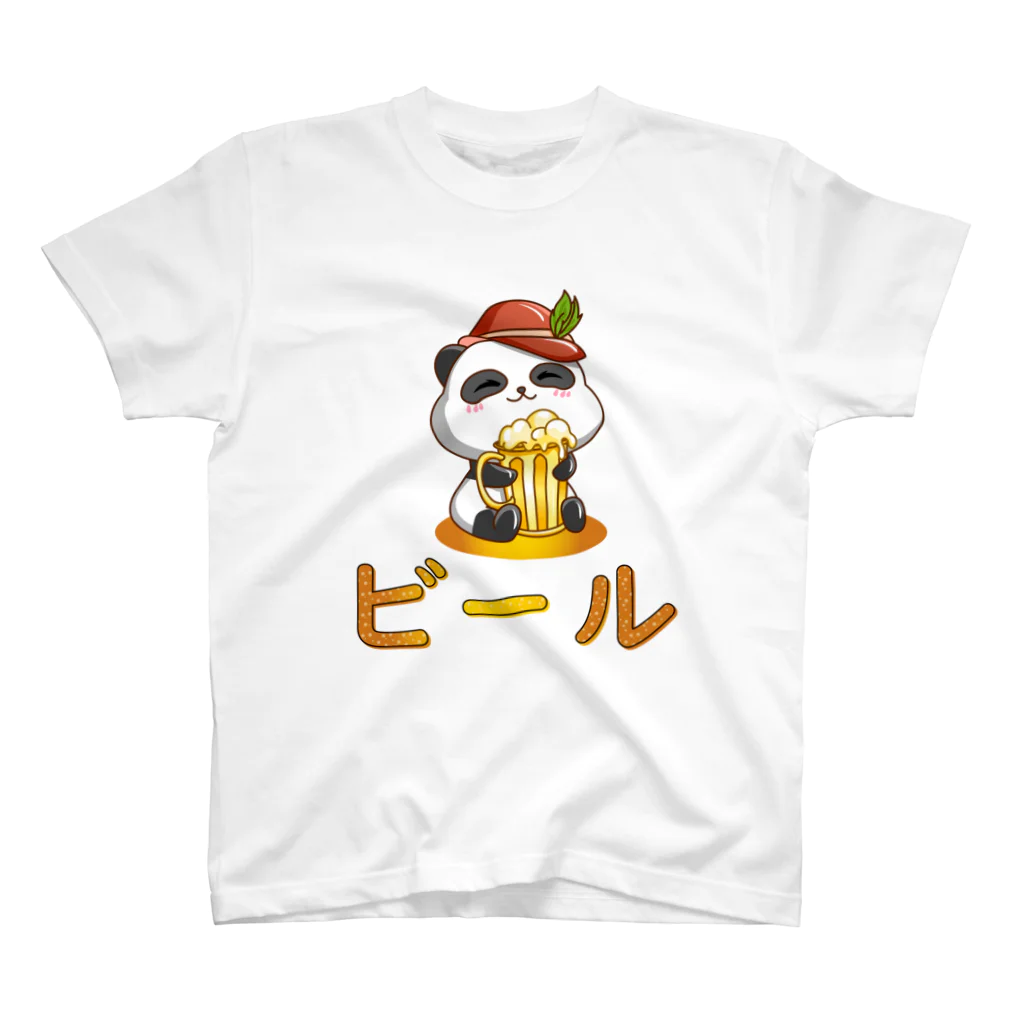 kawaiitopsの Cute Panda Drinking Beer Octoberfest スタンダードTシャツ