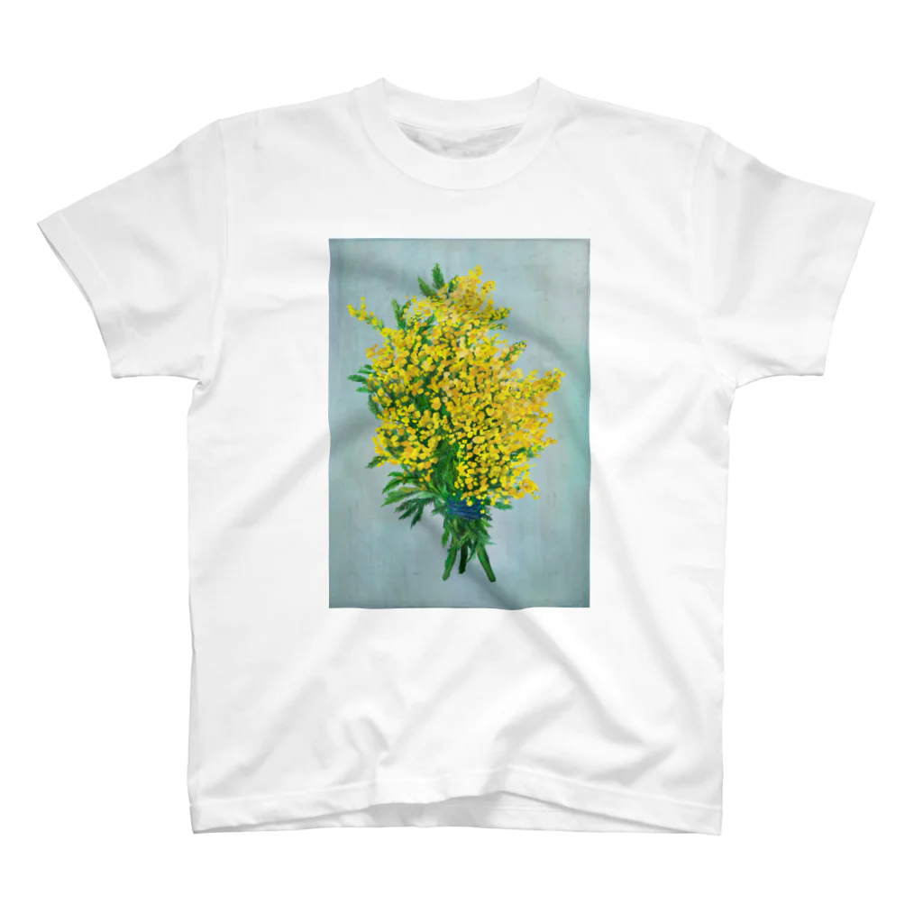 tomorebiのミモザの花束 スタンダードTシャツ