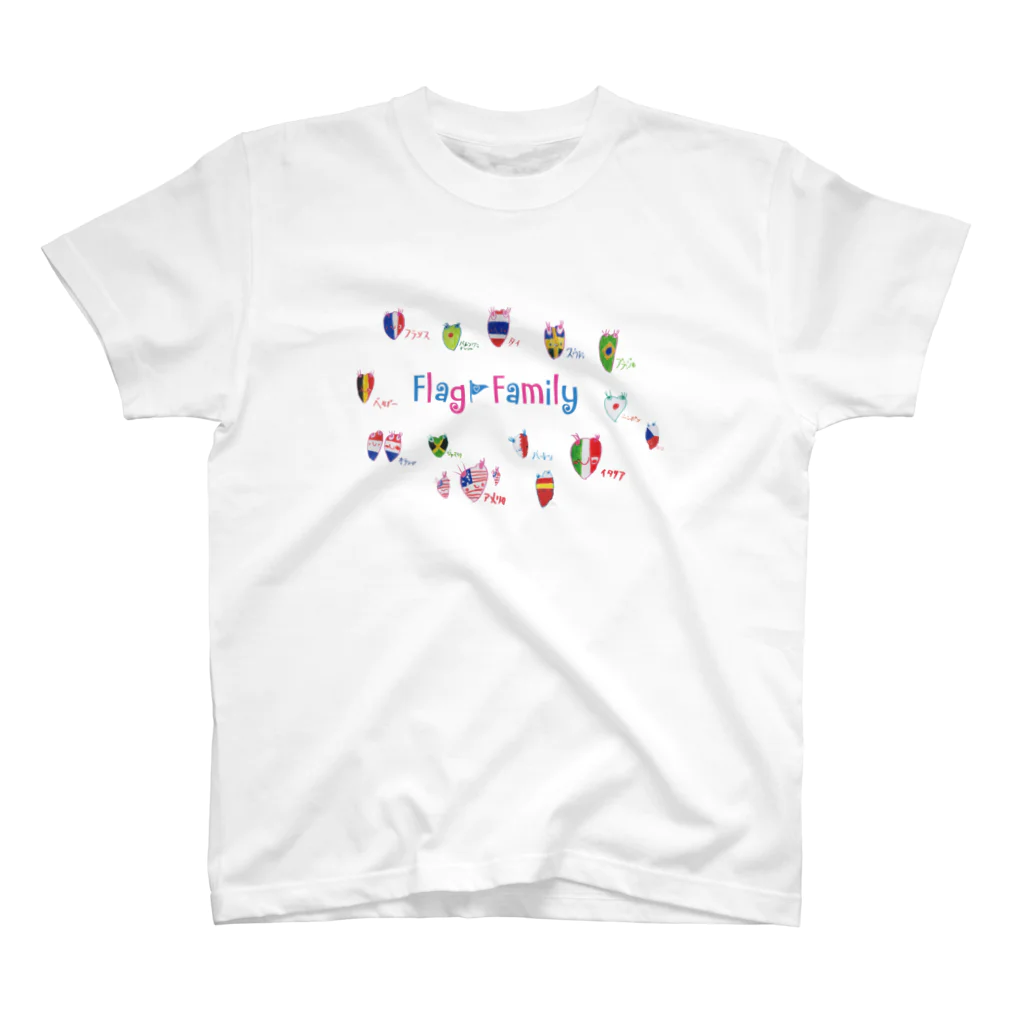 🐠Crypto Fish Park|Tomboy An|DRAGON LANDのFlag Family スタンダードTシャツ