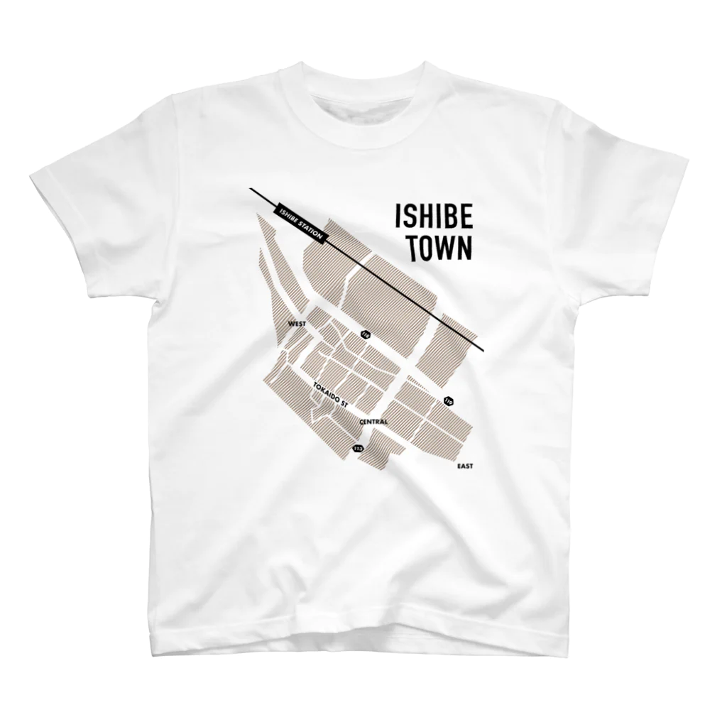 ManaDesignのISHIBE TOWN MAP Regular Fit T-Shirt