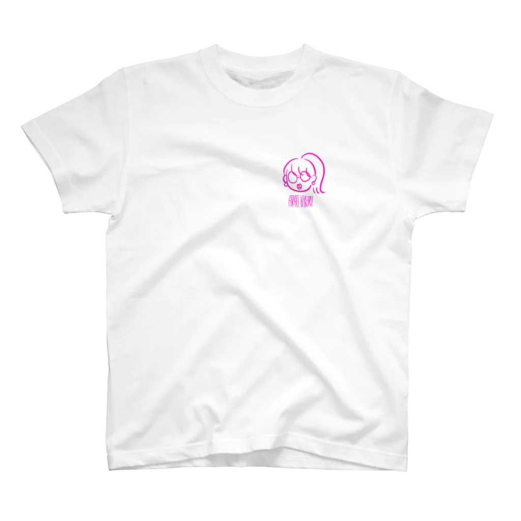 アライのきらきらしょっぷのSIMPLE PINK Regular Fit T-Shirt