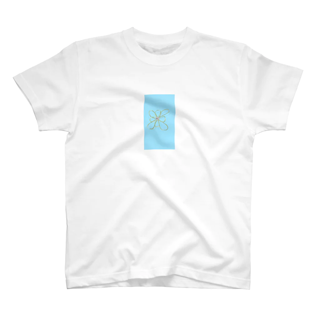 KUMIUCHIのお花ー水色 Regular Fit T-Shirt