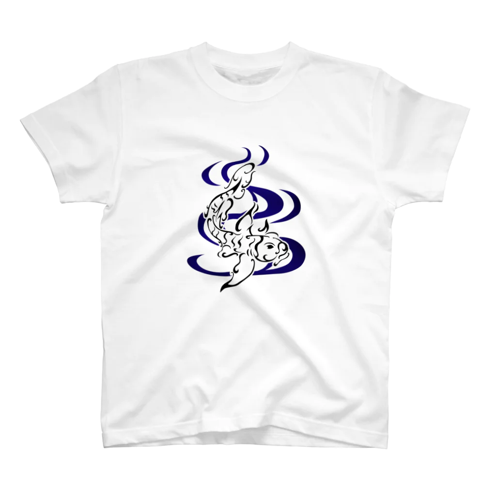 紫胡蝶のネコザメ　 Bk×Bl スタンダードTシャツ