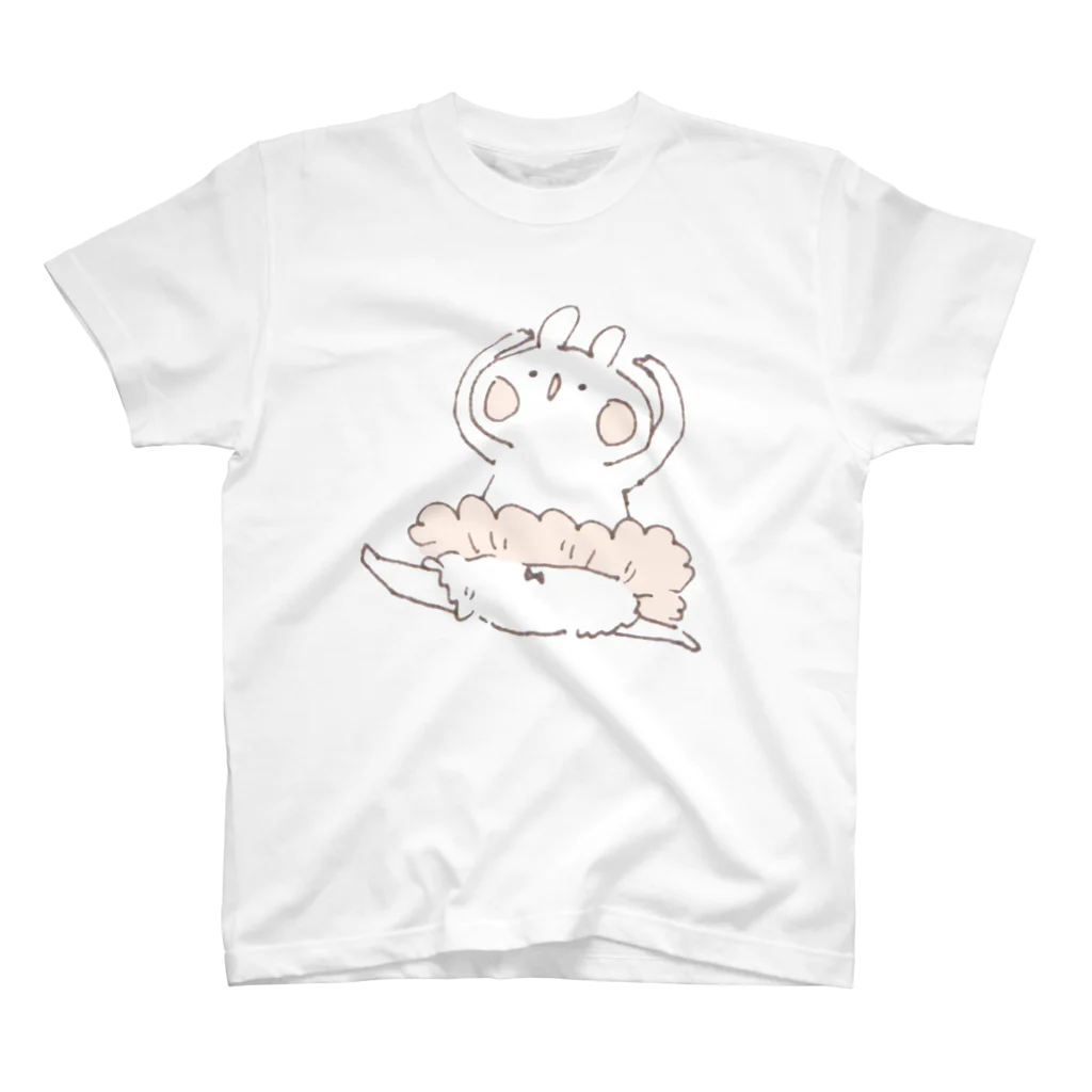 ＊momochy shop＊のバレエうさぎ スタンダードTシャツ