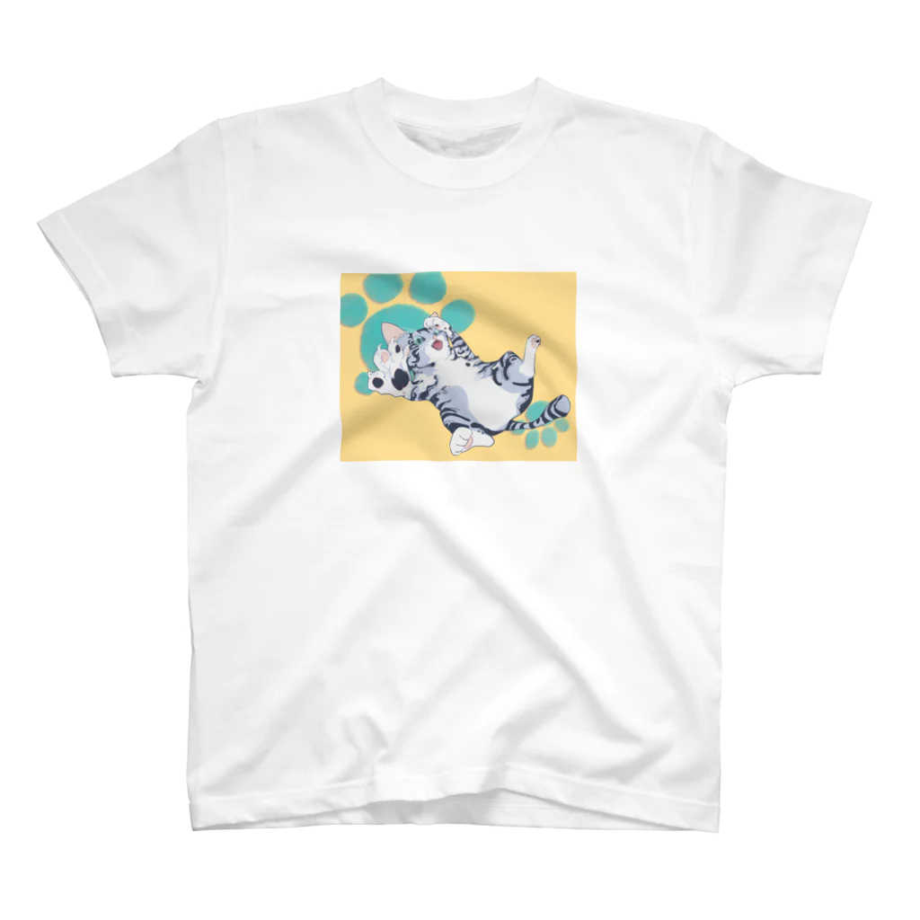 向井利元のじゃれ猫　カラフル スタンダードTシャツ