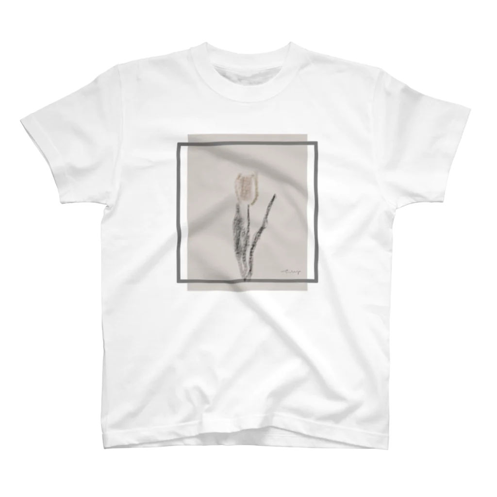 rilybiiのpeach marron 🌷 Tulip Art スタンダードTシャツ