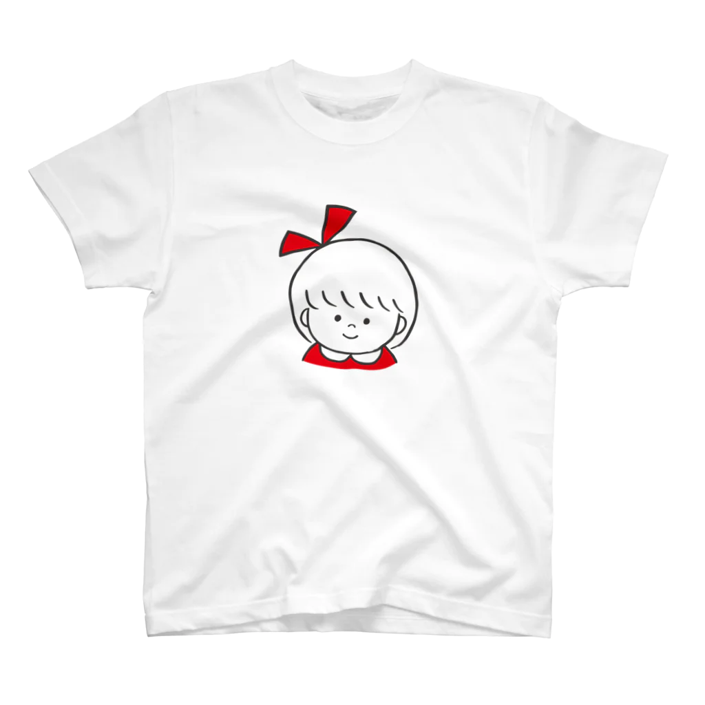 みつばちのすのりぼんちゃん（あかいろ） スタンダードTシャツ