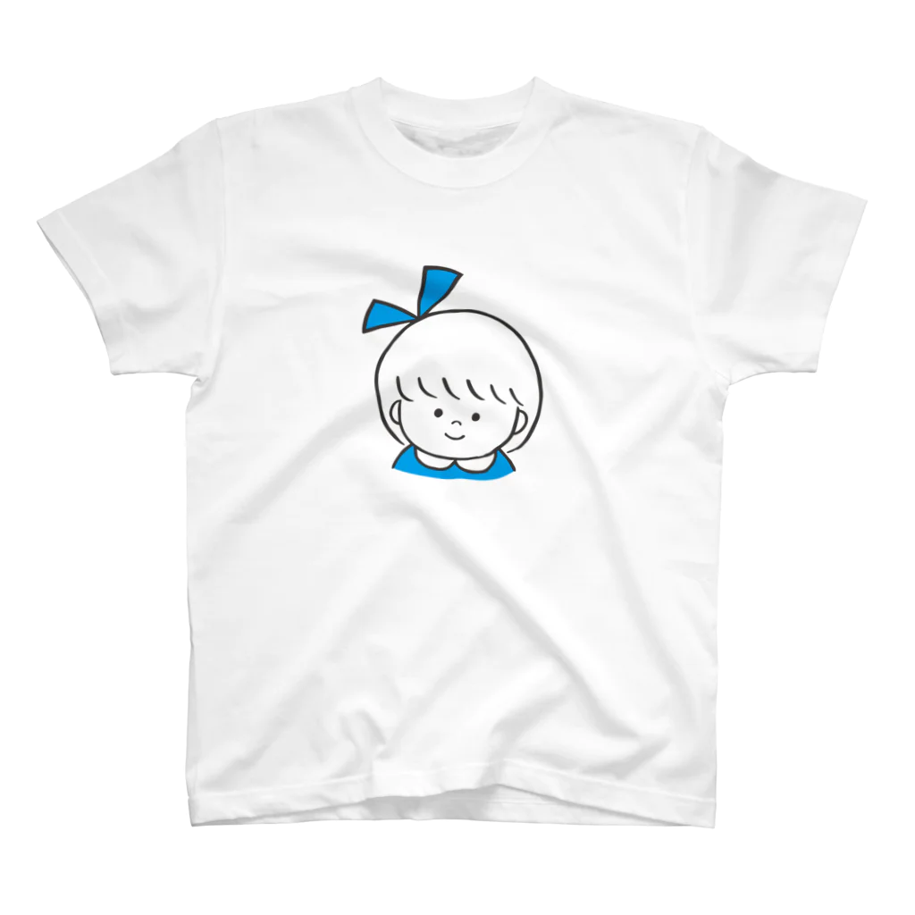 みつばちのすのりぼんちゃん（みずいろ） Regular Fit T-Shirt