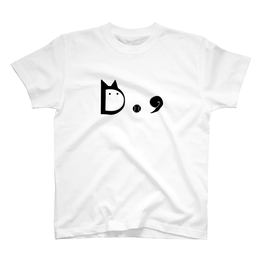 ハムねこのいぬなDogの文字 Regular Fit T-Shirt