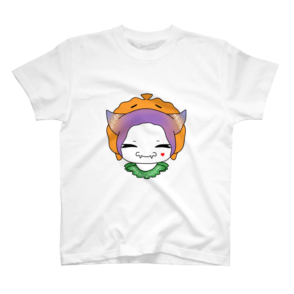 Happybirthdayのハロウィン コウモリねこ Regular Fit T-Shirt