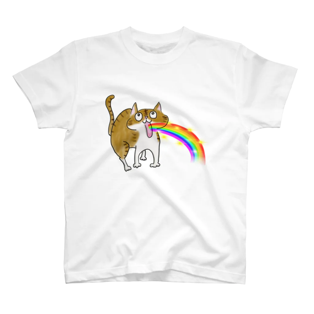 ニャンペイショップのマーライオン猫 スタンダードTシャツ