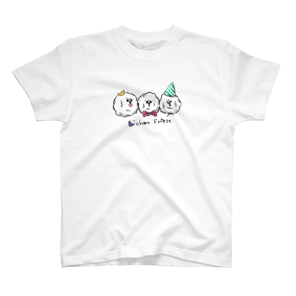 fuwamokoのだんごビション スタンダードTシャツ