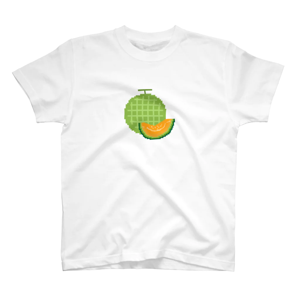 ましゅーーーーーーストアのドット絵 メロン スタンダードTシャツ