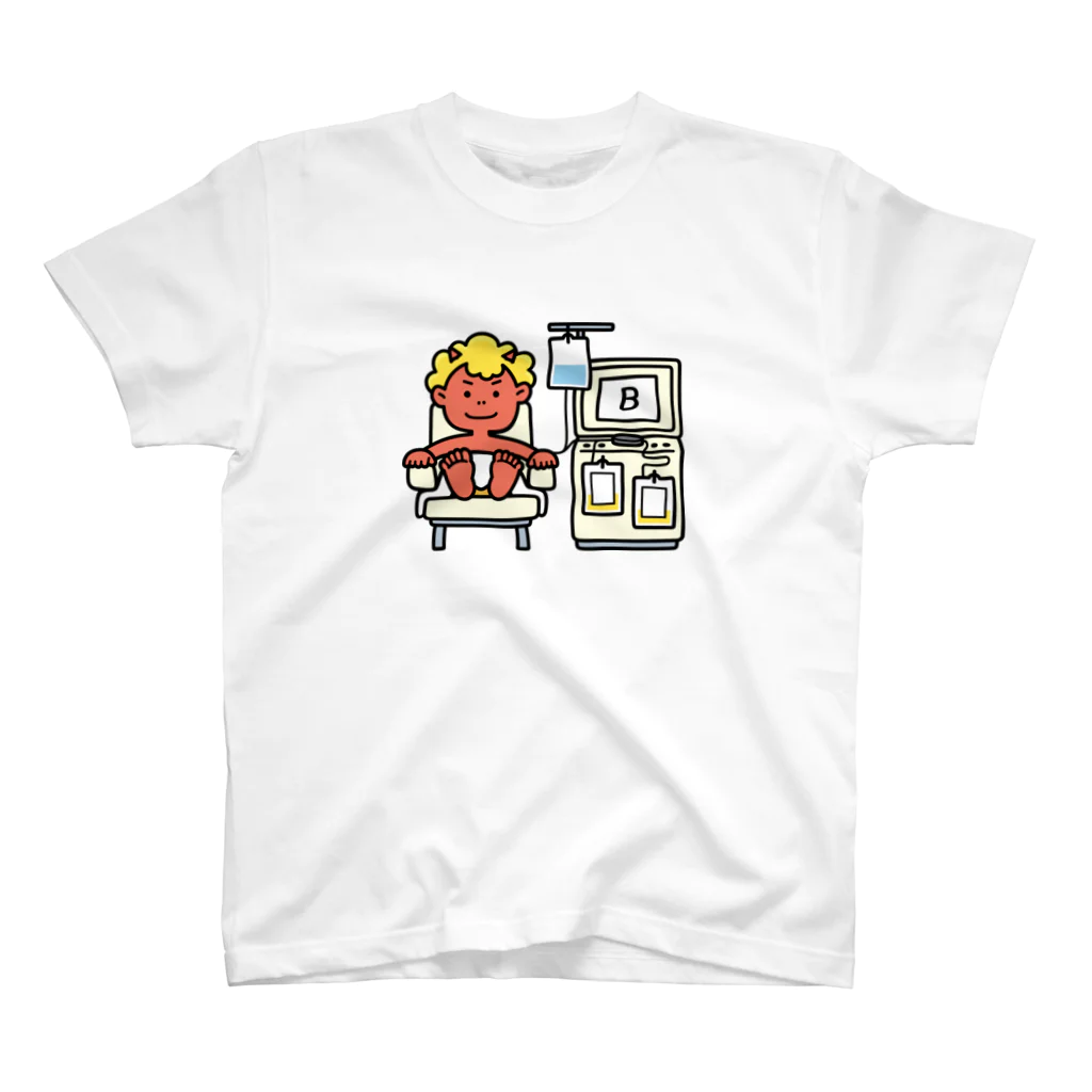 有限会社ケイデザインの献血好きなオニさん【B型・成分献血】 Regular Fit T-Shirt
